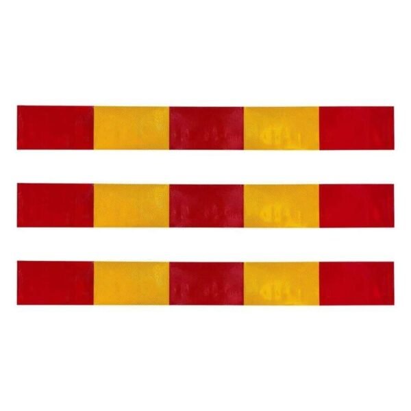 Red and Yellow Microprismatic PVC Reflective Strips — product detail