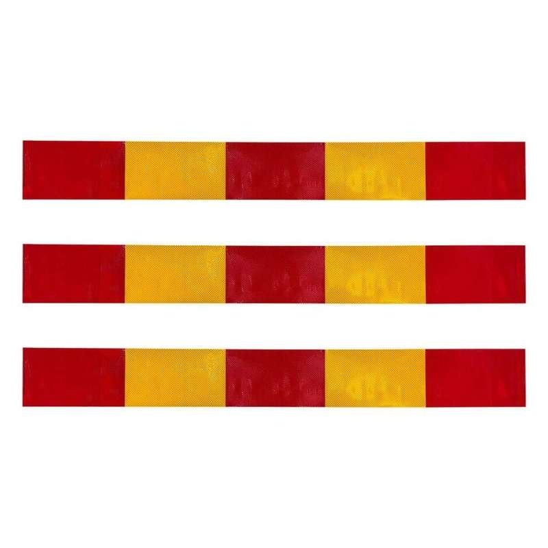 Red and Yellow Microprismatic PVC Reflective Strips — product detail