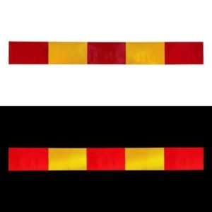 Red and Yellow Microprismatic PVC Reflective Strips — product detail
