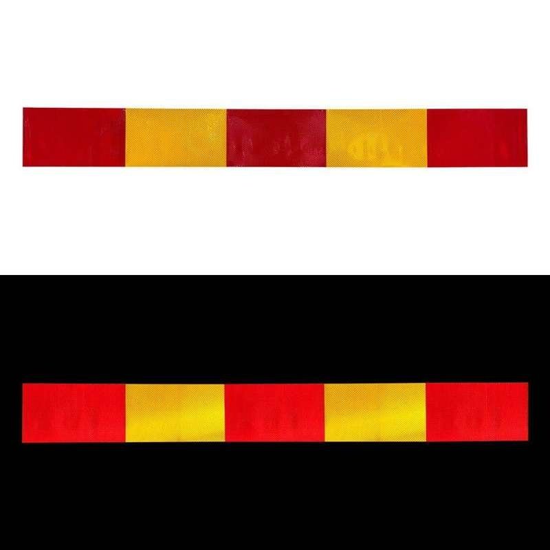 Red and Yellow Microprismatic PVC Reflective Strips — product detail