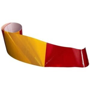 Red and Yellow Microprismatic PVC Reflective Strips — product detail