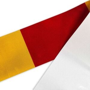 Red and Yellow Microprismatic PVC Reflective Strips — product detail