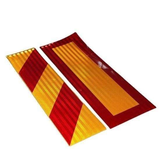 Red-Border Yellow Reflective Rear Marker Panels — product detail