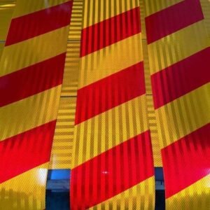 Red-Border Yellow Reflective Rear Marker Panels — product detail