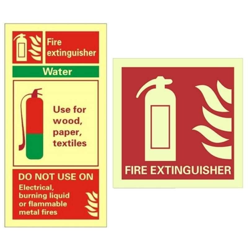 Photoluminescent Fire Extinguisher and Exit Signs — product detail