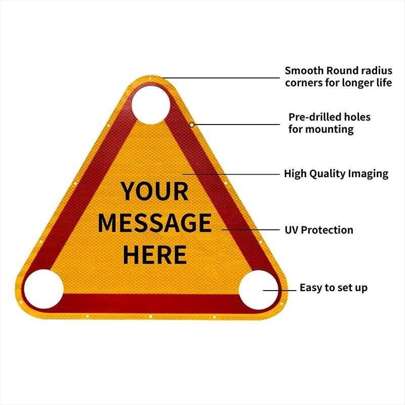Reflective Aluminum Triangle Roadwork Warning Sign — product detail