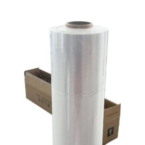White prismatic reflective film roll with carton packaging