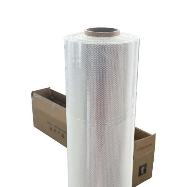 White prismatic reflective film roll with carton packaging