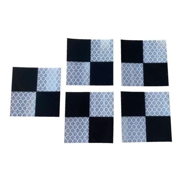 Separate black and white checkerboard reflective survey targets