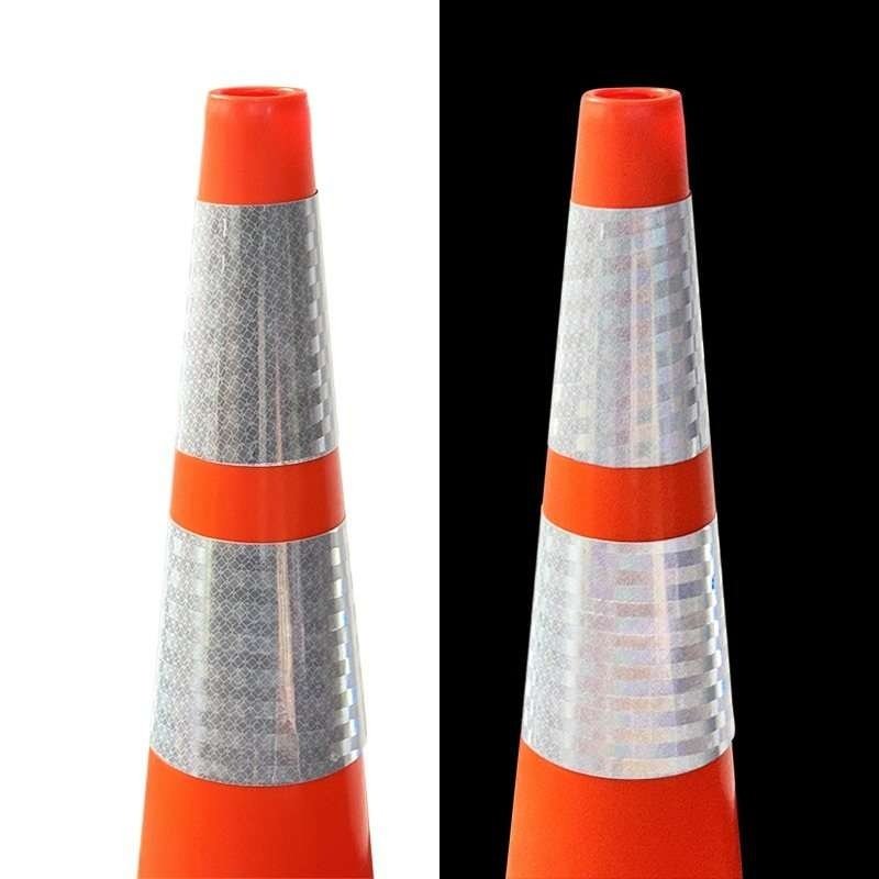 Flexible Prismatic Reflective PVC Sleeves for Traffic Cones — product detail