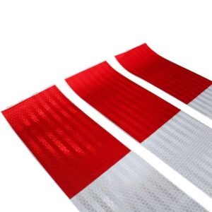 Red and White Self-Adhesive Reflective Barrier Strips — product detail