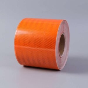 Orange Self-Adhesive Microprismatic PVC Reflective Vinyl — product detail