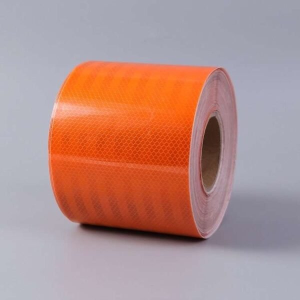 Orange Self-Adhesive Microprismatic PVC Reflective Vinyl — product detail