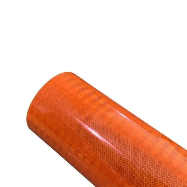 Orange reflective film surface detail