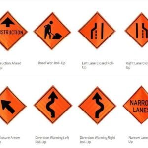 Road Work Ahead Reflective Roll-Up Traffic Sign — product detail