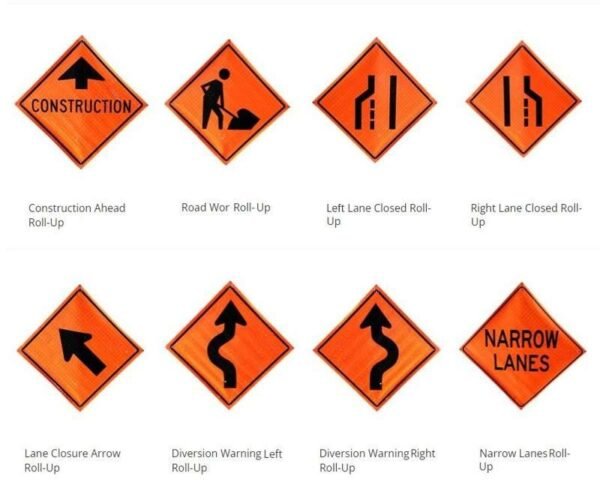 Road Work Ahead Reflective Roll-Up Traffic Sign — product detail