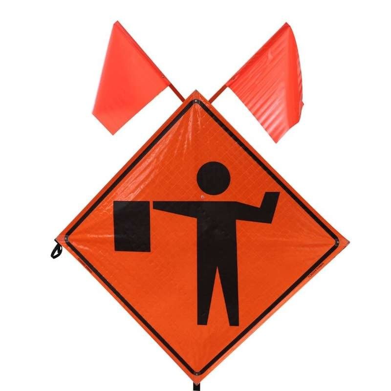 Road Work Ahead Reflective Roll-Up Traffic Sign — product detail