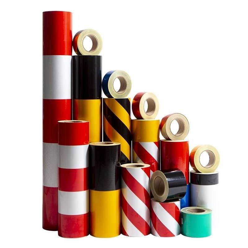 Two-Color Striped PET Reflective Warning Sheeting — product detail