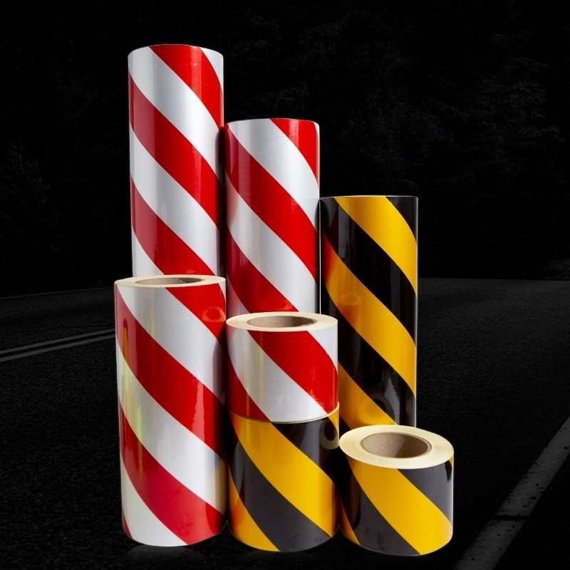 PET Glass-Bead Slant Stripe Reflective Sheeting — product detail