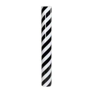 Black and white diagonal stripe reflective PET sheeting