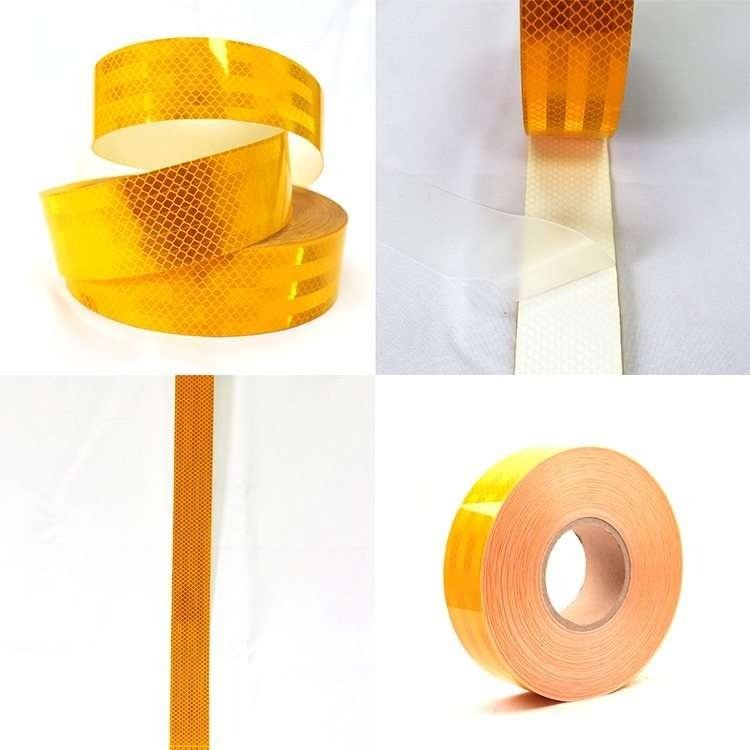 Yellow Honeycomb Self-Adhesive Reflective Tape — product detail