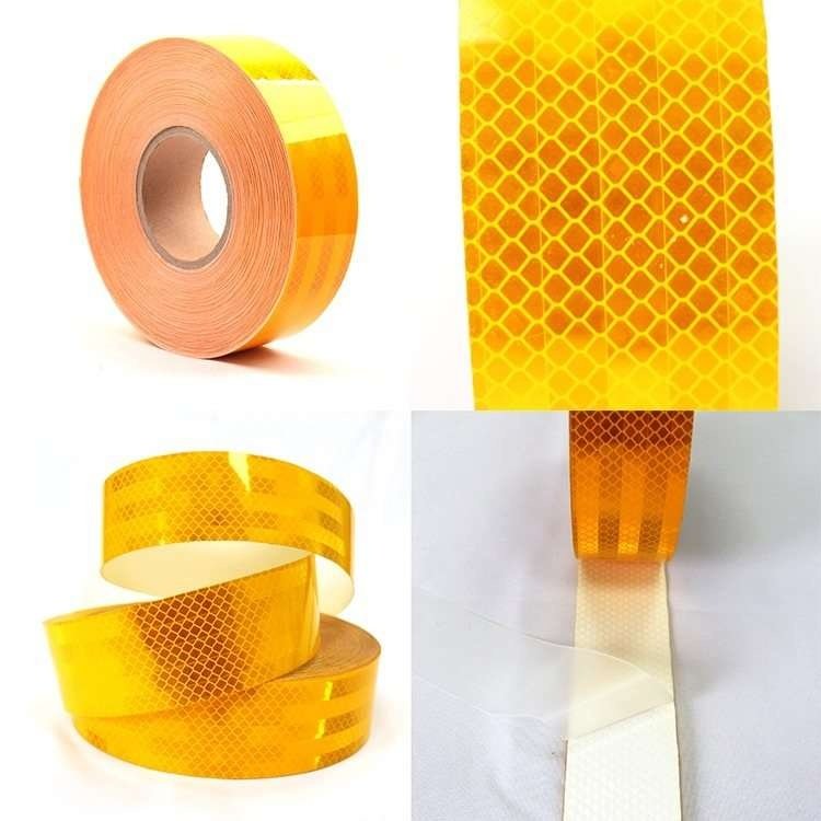 Yellow Honeycomb Self-Adhesive Reflective Tape — product detail