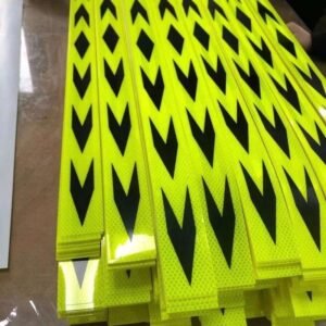 Fluorescent Yellow Black Arrow Reflective Guide Strips — product detail