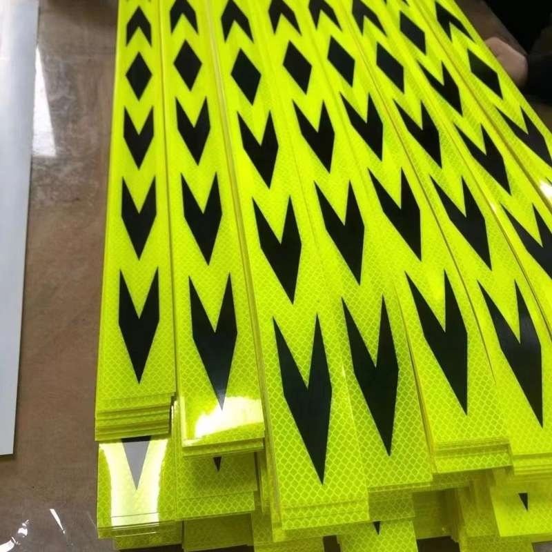 Fluorescent Yellow Black Arrow Reflective Guide Strips — product detail