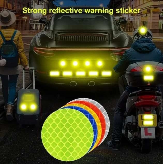 Round and Rectangular Reflective Vehicle Warning Stickers — product detail
