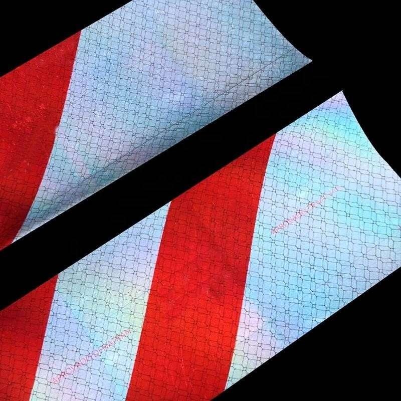 Red and White Diagonal Prismatic Reflective Marking Strips — product detail