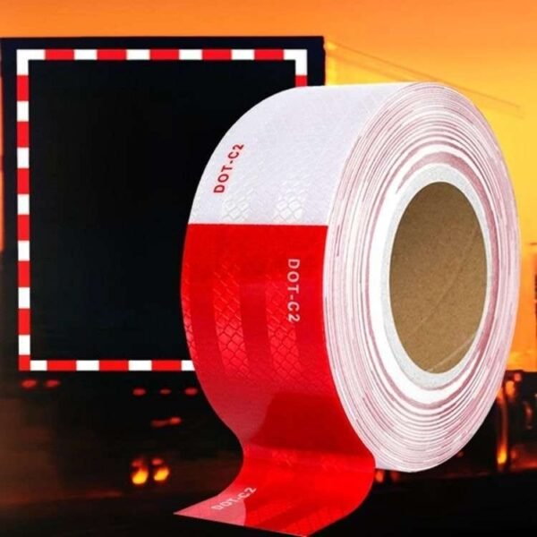 Microprismatic Red and White Truck Marking Tape — product detail