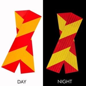 Diagonal Red and Yellow Reflective Vehicle Marker Panels — product detail
