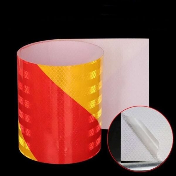 Diagonal Red and Yellow Reflective Vehicle Marker Panels — product detail