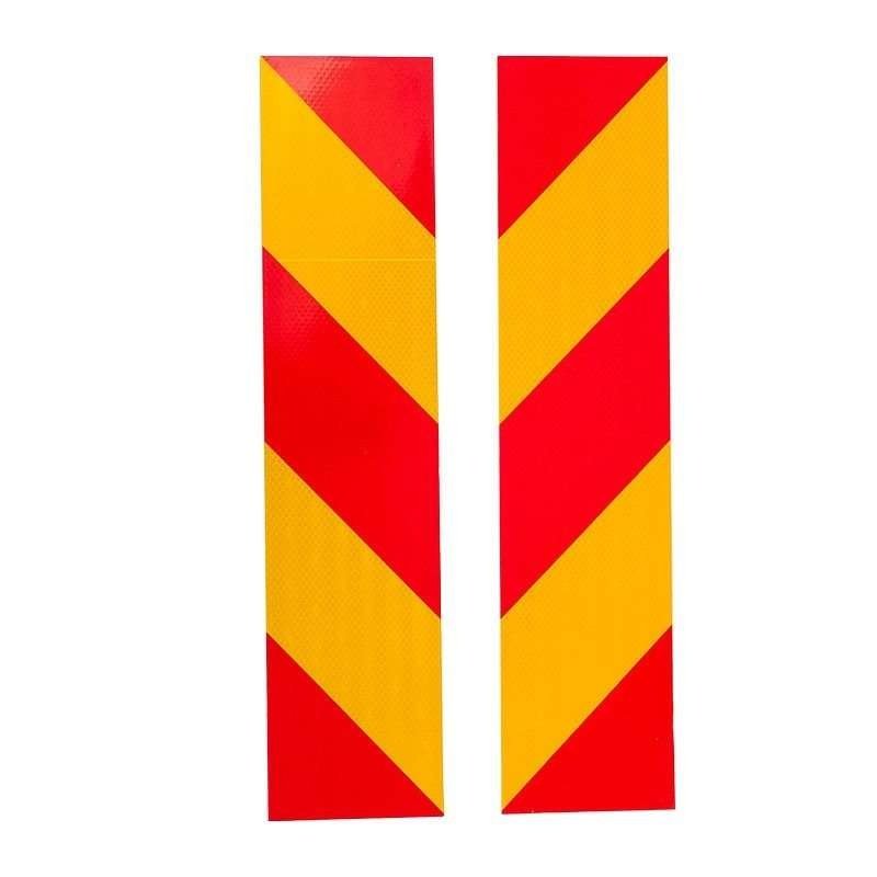 Diagonal Red and Yellow Reflective Vehicle Marker Panels — product detail