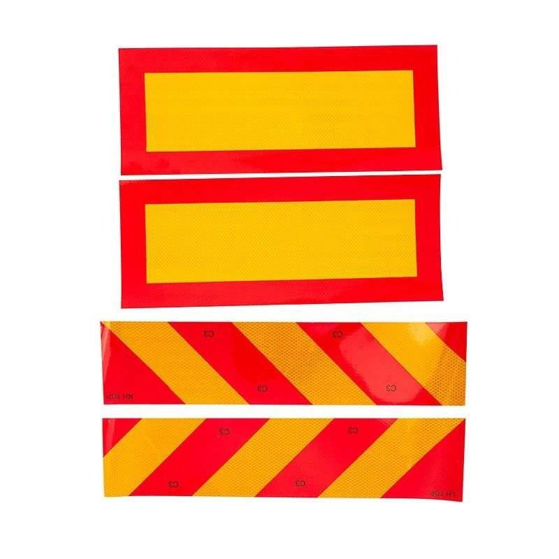 Diagonal Red and Yellow Reflective Vehicle Marker Panels — product detail