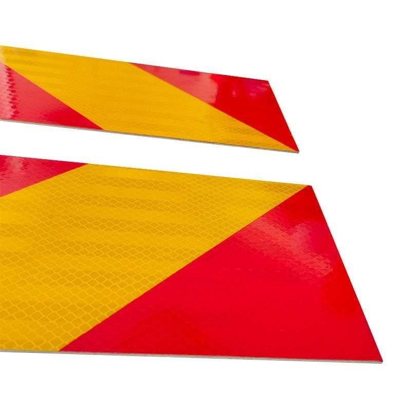 Diagonal Red and Yellow Reflective Vehicle Marker Panels — product detail