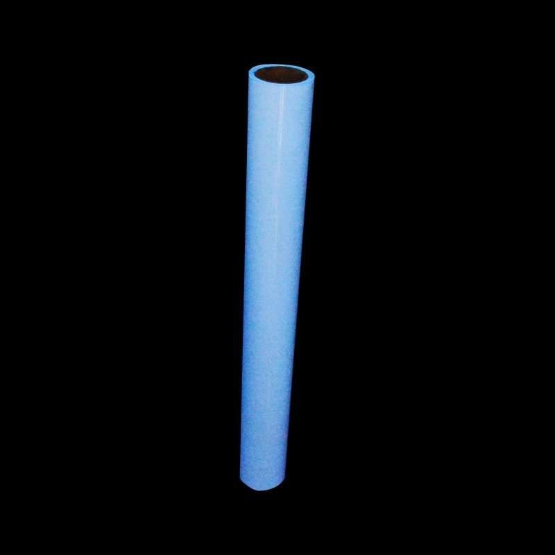 Single blue glow-in-the-dark heat transfer vinyl roll